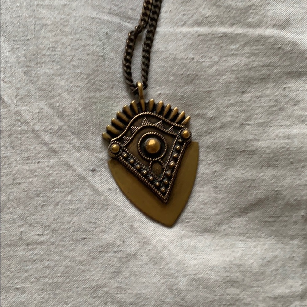 Vanessa Mooney brass pendant necklace